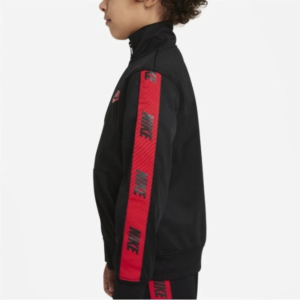 Nike Kids Baby 12M Logo Jacket Pants Track Set Light Black/Red 66G796G - Picture 4 of 7